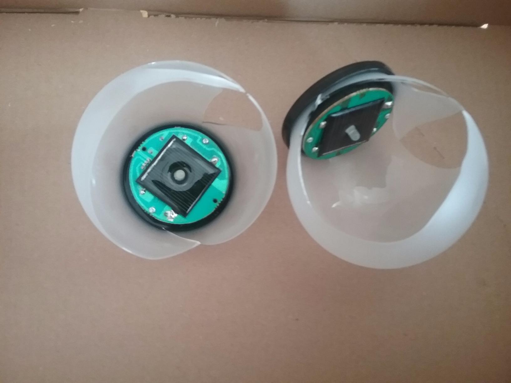 Lunartec Solar-Leuchtkugel Glas weiss 9 cm 4er-Set Dämmerung