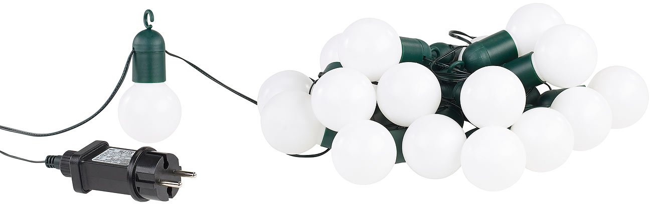 Lunartec Licht-Dekoration LED-Lichterkette 20 LEDs 7,75 m