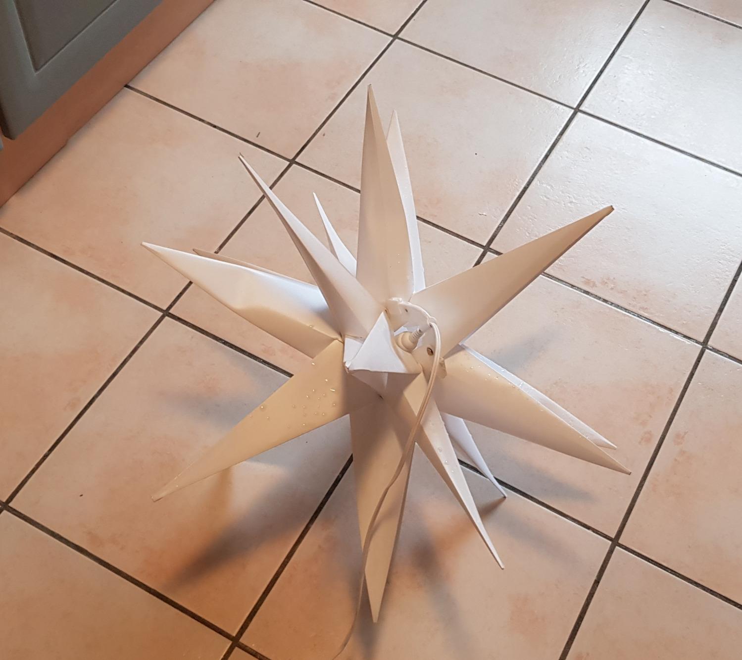 Bonetti 3D Leuchtstern 57cm weiß mit Netzstecker warmweiß