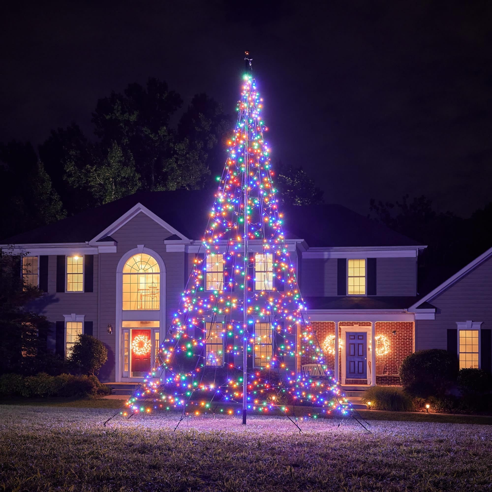 Fairybell Premium Fahnenmastbaum 6 m 1200 LED bunt