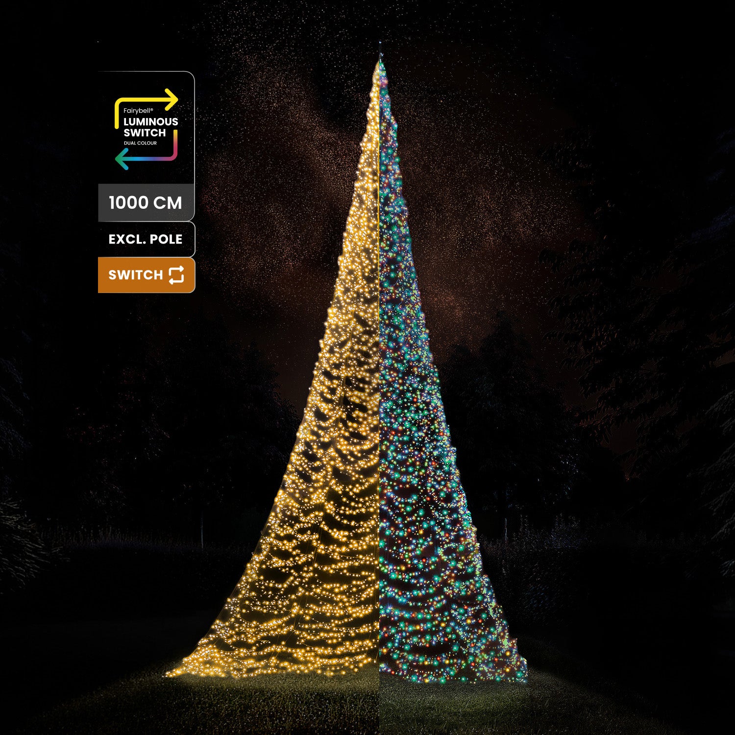 Fairybell Premium 10 m Weihnachtsbaum 8000 LED Luminous Switch