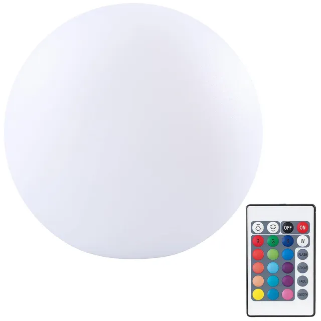 Lunartec Licht-Dekoration Leuchtkugel Akku Ø20cm RGBW IP54
