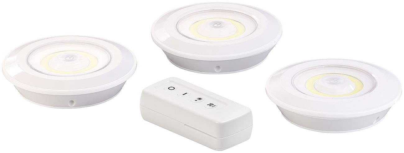 Lunartec Innenbeleuchtung COB-Unterbauleuchte 6er-Set mit Timer