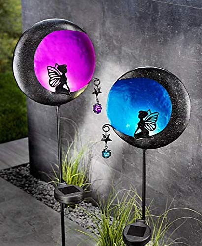 Bonetti Solar Lights Gartenstecker Elfe blau 2er-Set 97cm