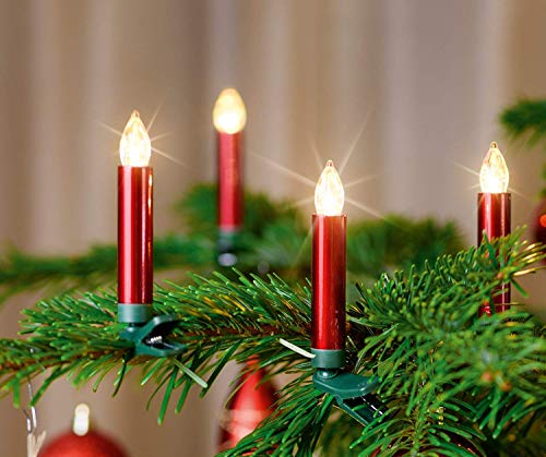 Bonetti Wireless Christmas Candles LED-Weihnachtskerzen Rot 12er