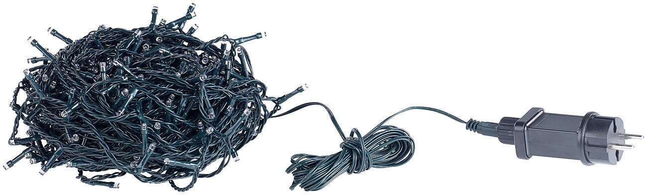 Lunartec Licht-Dekoration LED-Lichterkette 32m 320 LEDs bunt IP44
