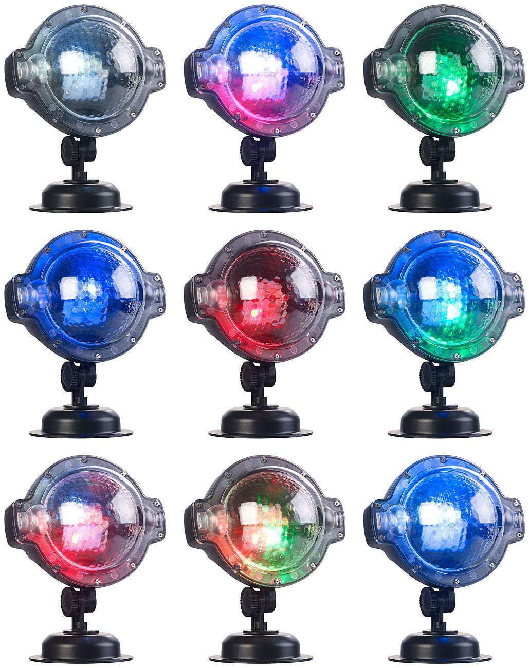 Lunartec Licht-Dekoration Schneefall Projektionslampe weiß RGB mit Timer