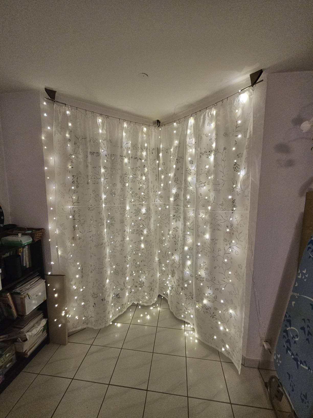 WEARXI Lichterketten Lichtvorhang 300 LED 3x3m warmweiß