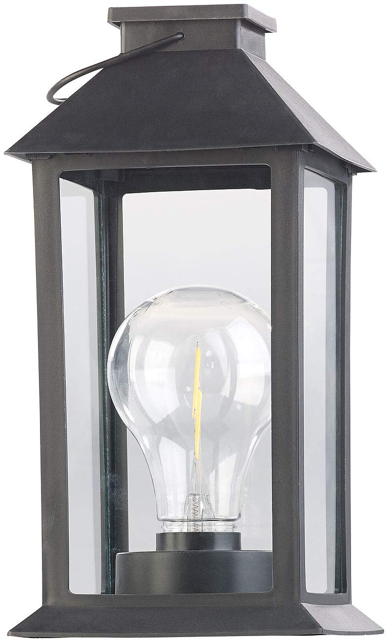 Lunartec Solar-Laterne LED warmweiß 2er-Set IP44
