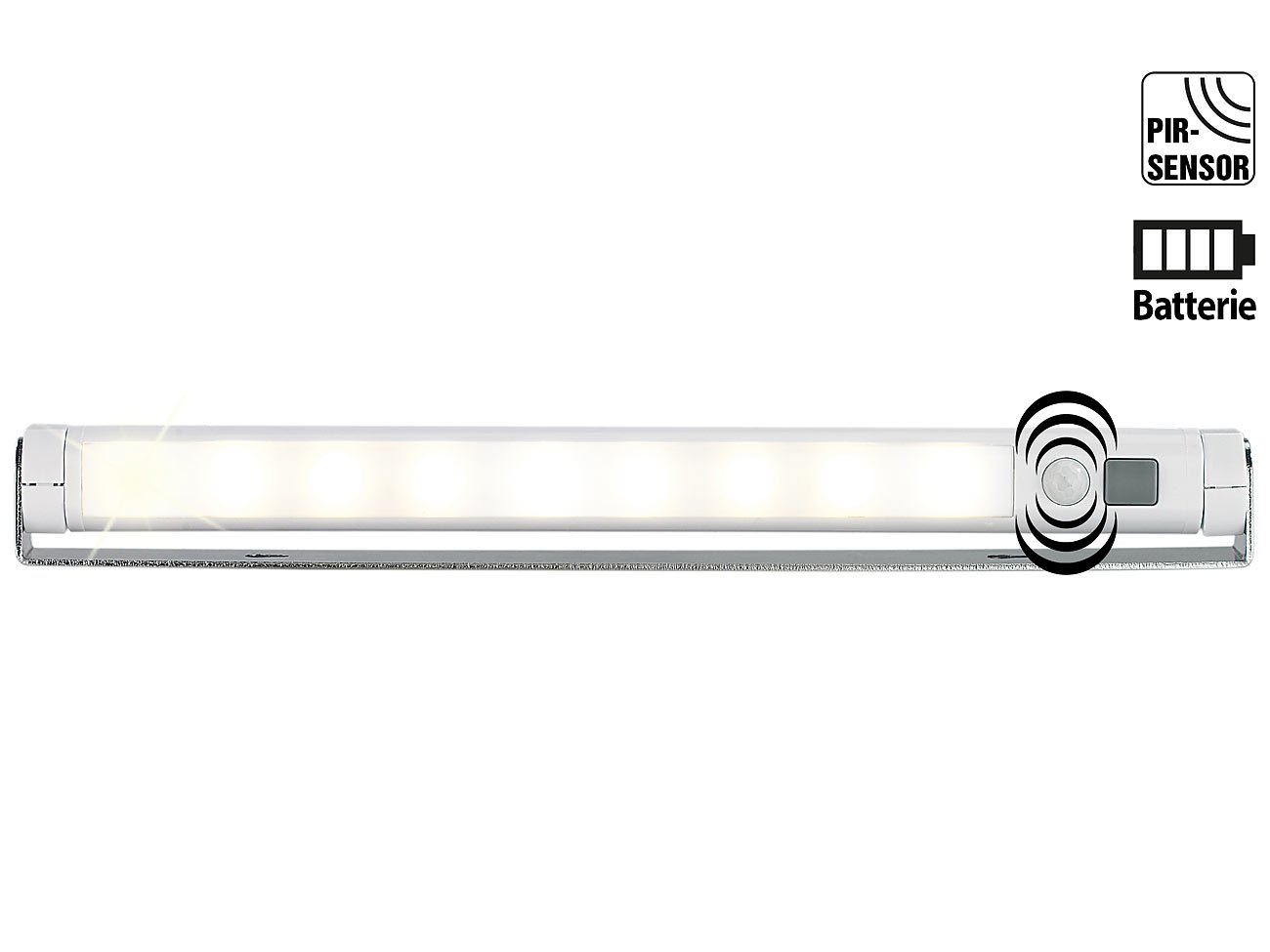Lunartec Innenbeleuchtung LED-Lichtleiste 9 LEDs warmweiß