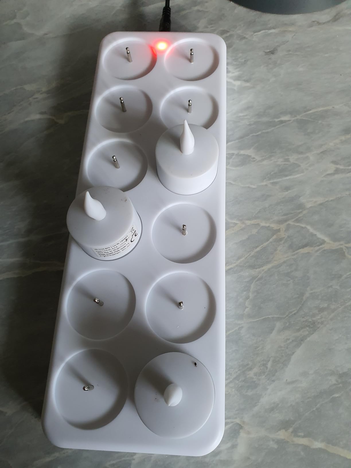 Lunartec Licht-Dekoration LED-Teelichter 12er-Set Akku Glas