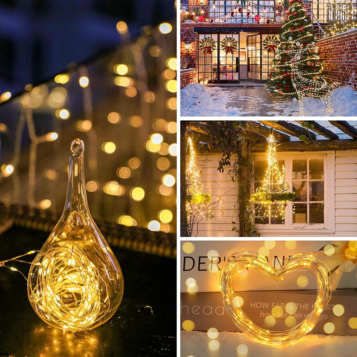 Koopower Battery Fairy Lights Lichterkette 11m 100 LED warmweiß