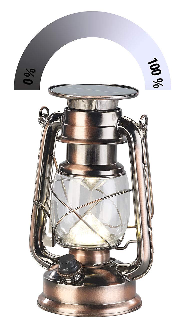 Lunartec Außenbeleuchtung Solar-Sturmlampe 4er-Set bronze 200lm