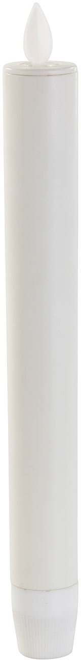 Lunartec Licht-Dekoration Stabkerzen LED weiß 3er-Set 21,5cm