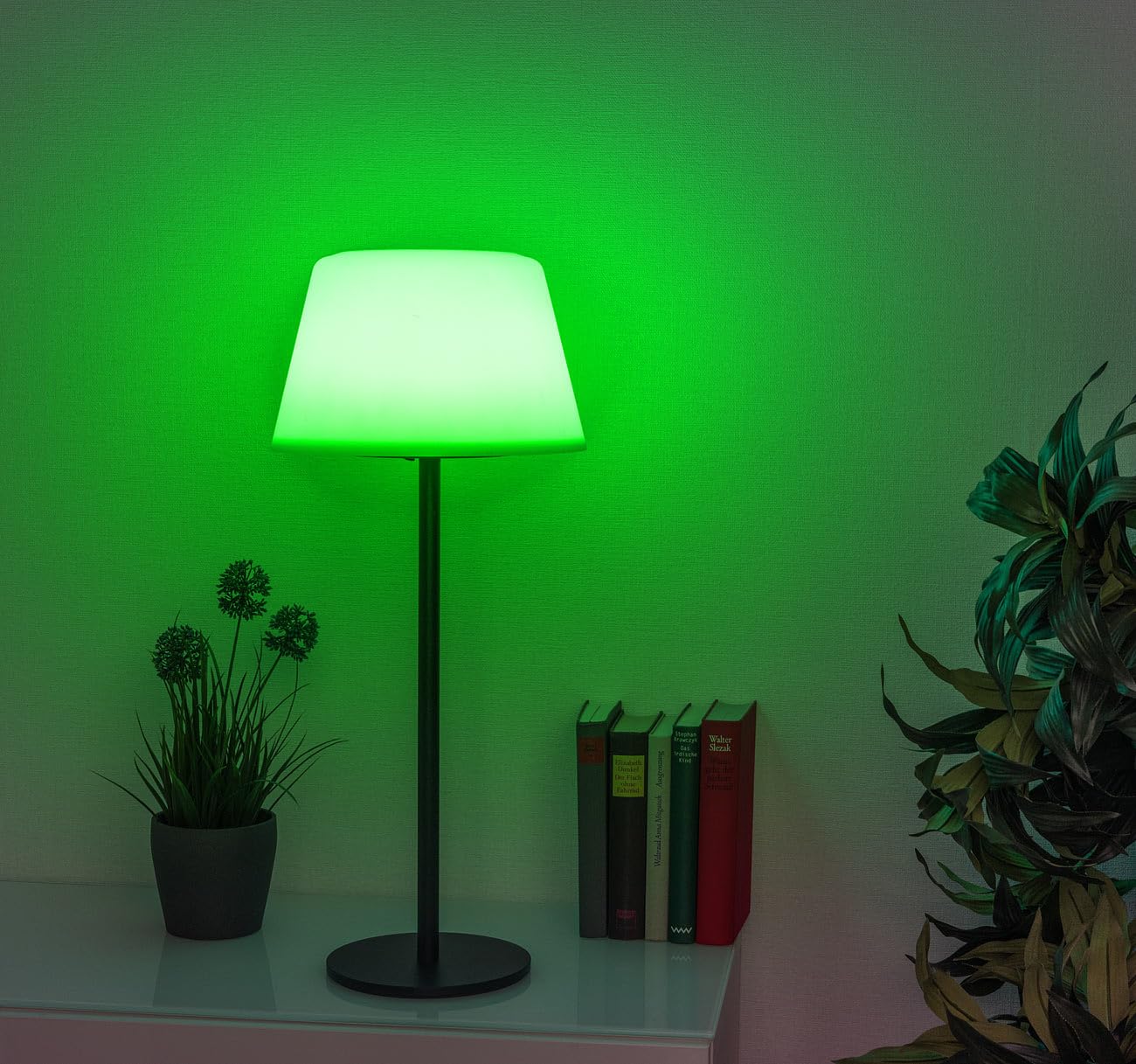 Lunartec Außenbeleuchtung Solar-Tischleuchte RGB 4er-Set 400 lm
