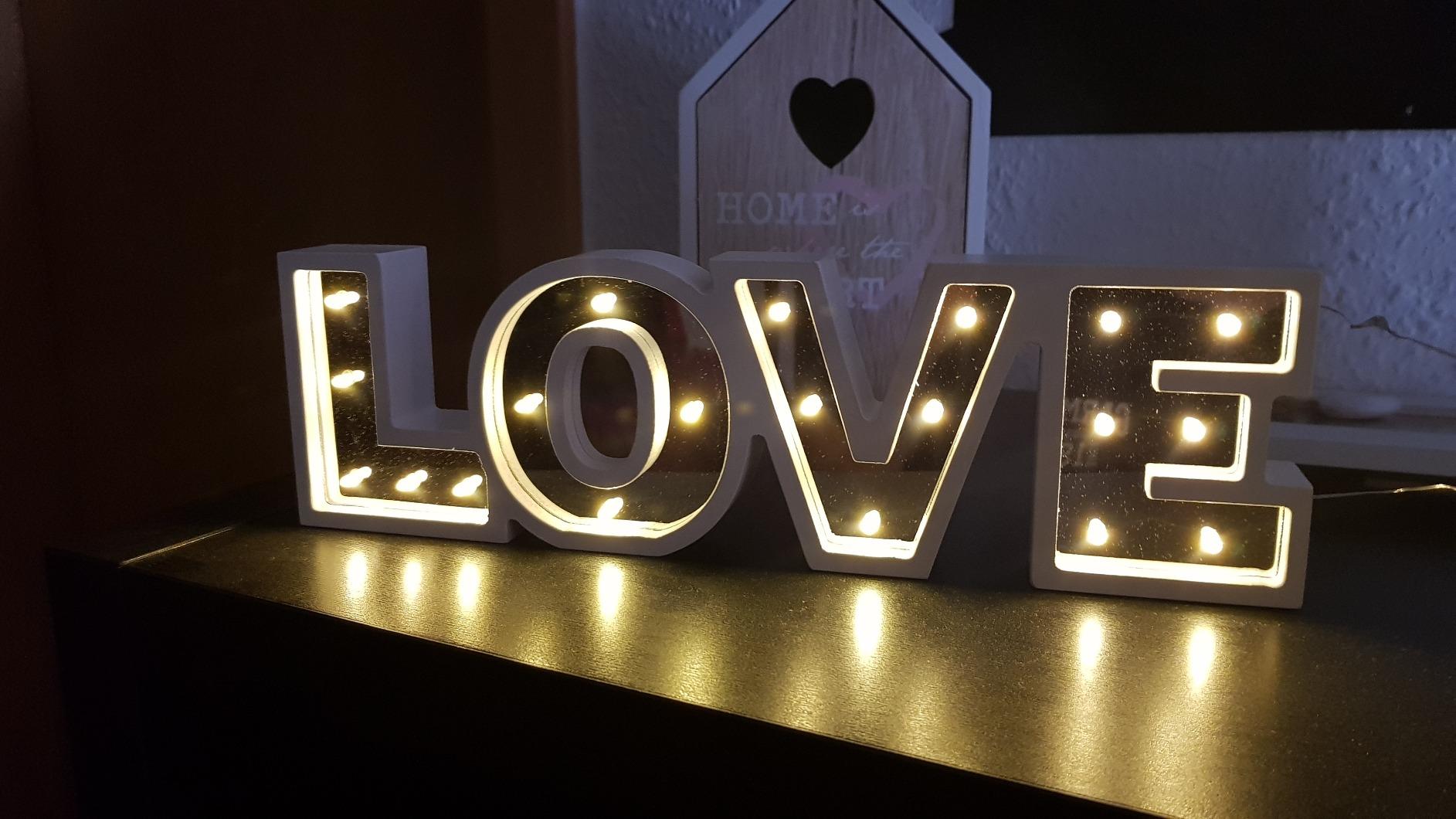 Lunartec Licht-Dekoration LOVE Schriftzug batteriebetrieben