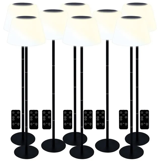 Lunartec Außenbeleuchtung Akku-Stehleuchte CCT 8er-Set 400 lm