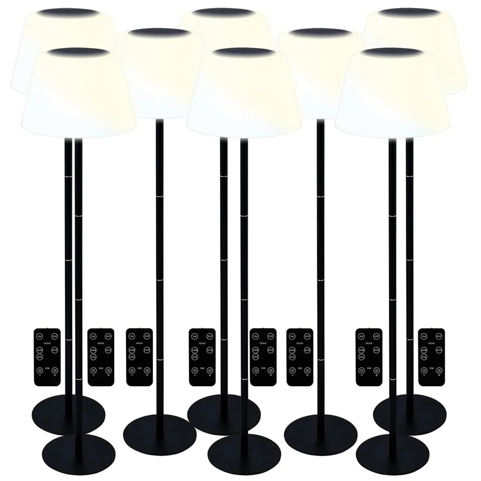 Lunartec Außenbeleuchtung Akku-Stehleuchte CCT 8er-Set 400 lm
