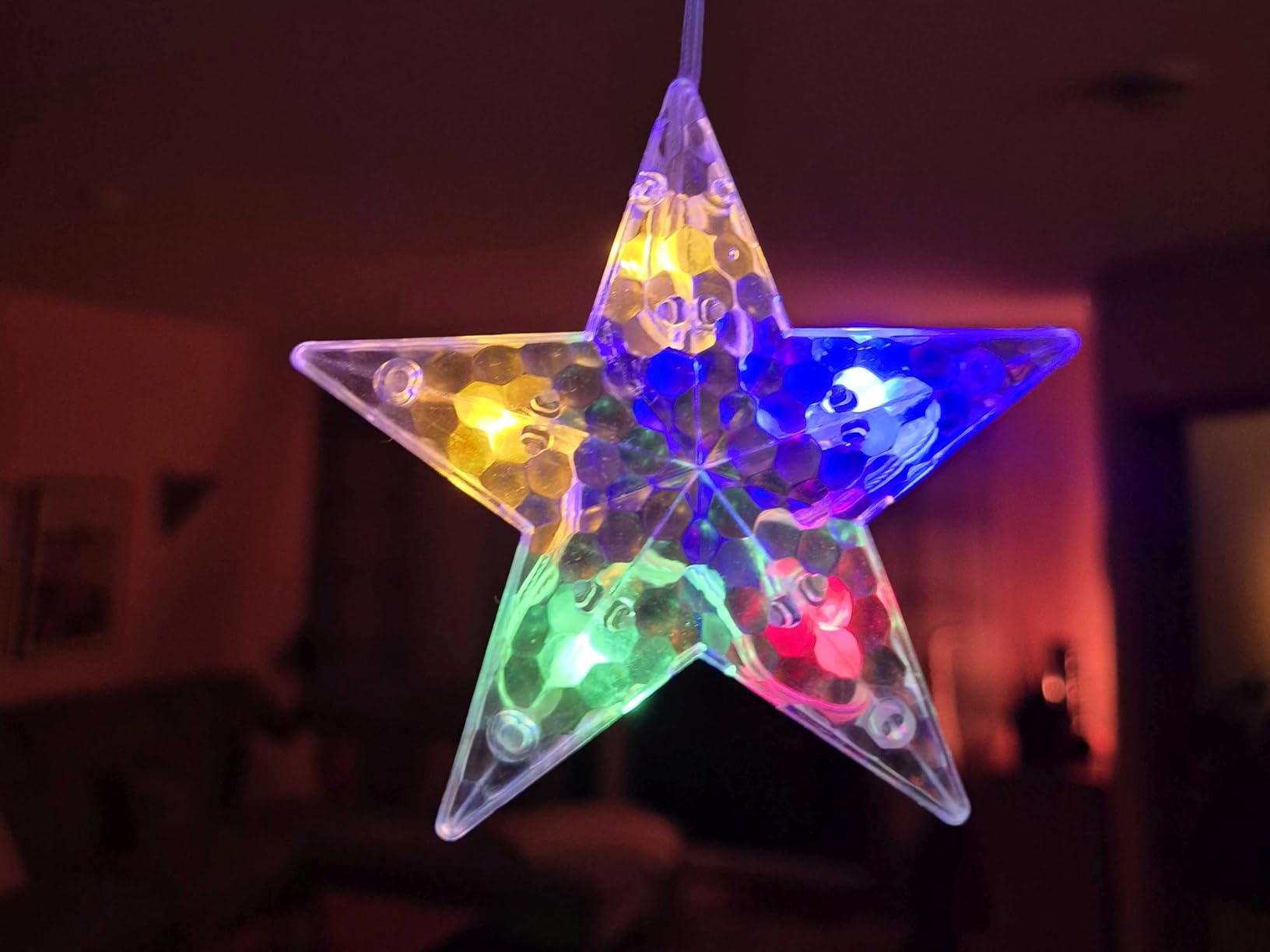 elktry Sterne Lichterkette 36 LED 5 Sterne warmweiß