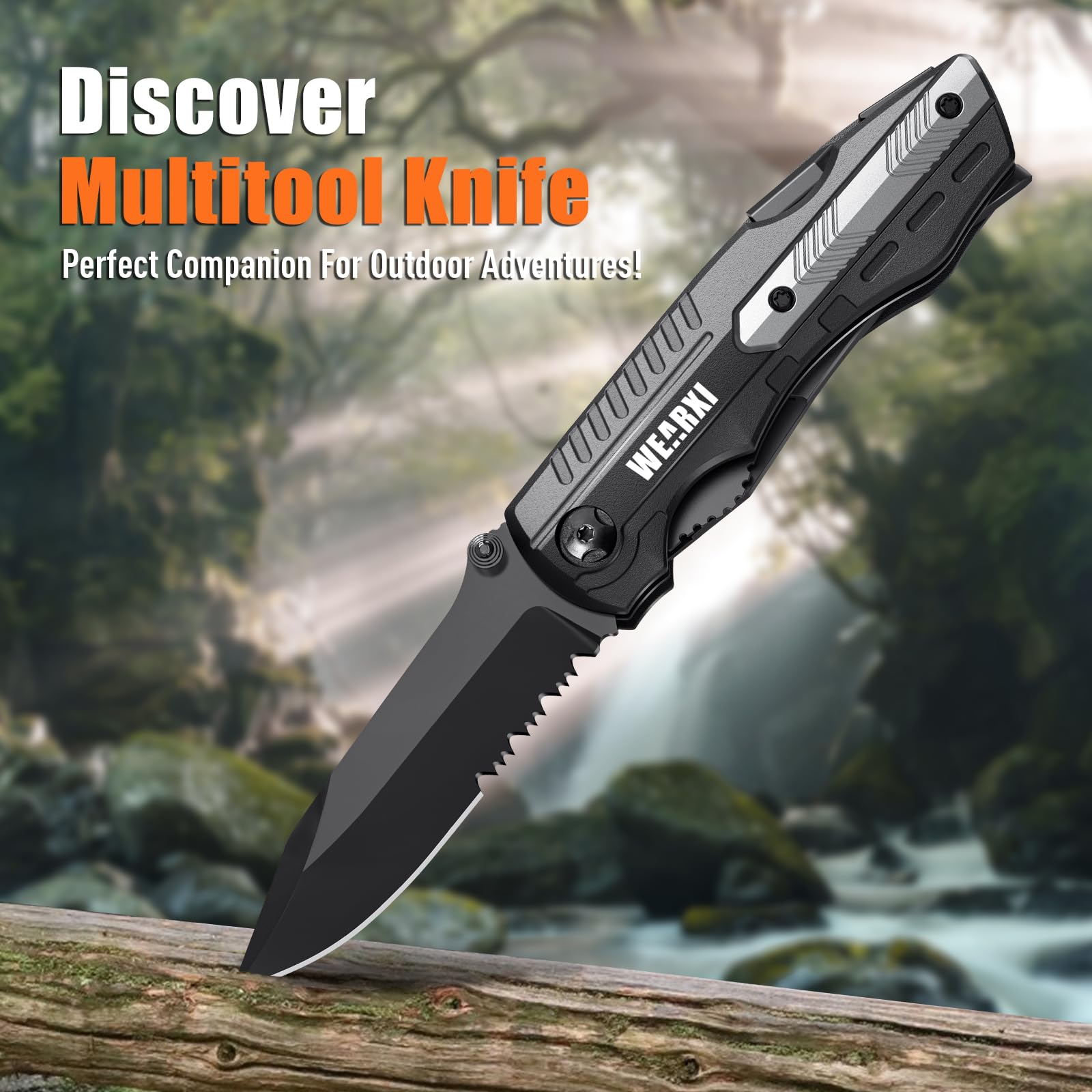 Wearxi Multitool Taschenmesser 13in1 Klappmesser Camping