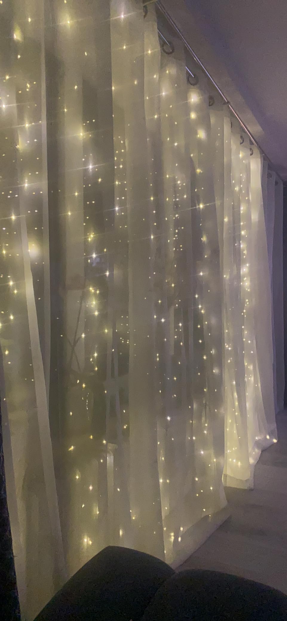 Lunartec Licht-Dekoration LED Lichtervorhang 3x3m warmweiß 300 LED