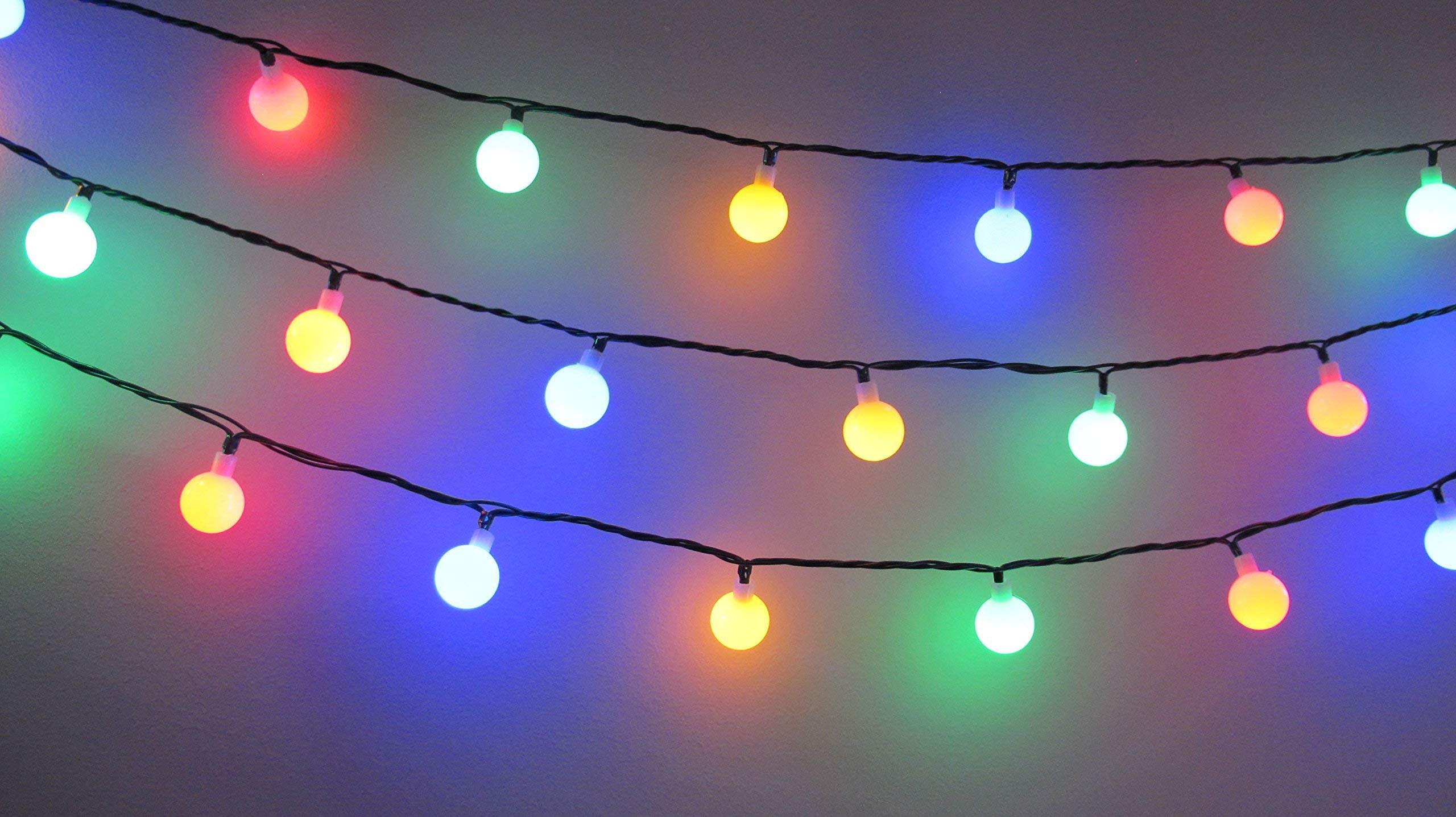 Bonetti LED Lichterkette 180 Kugeln bunt 17,9m IP44