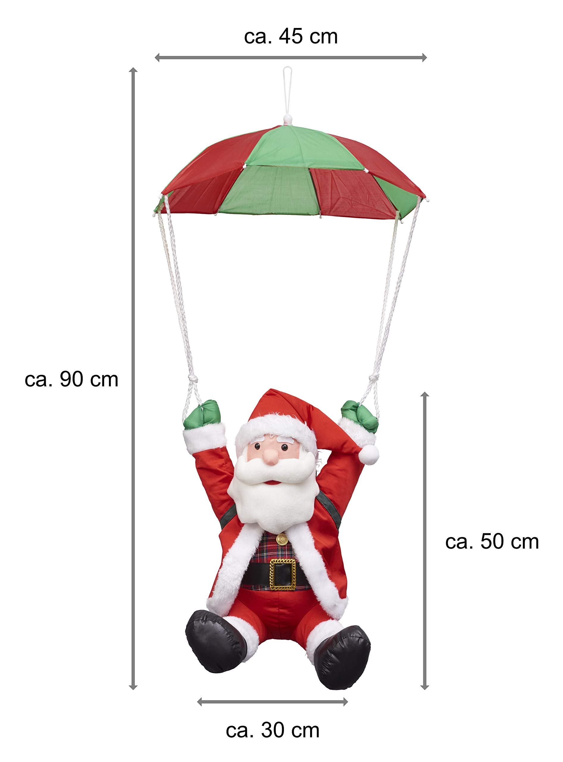 Bonetti Weihnachtsmann am Fallschirm 90cm Deko innen