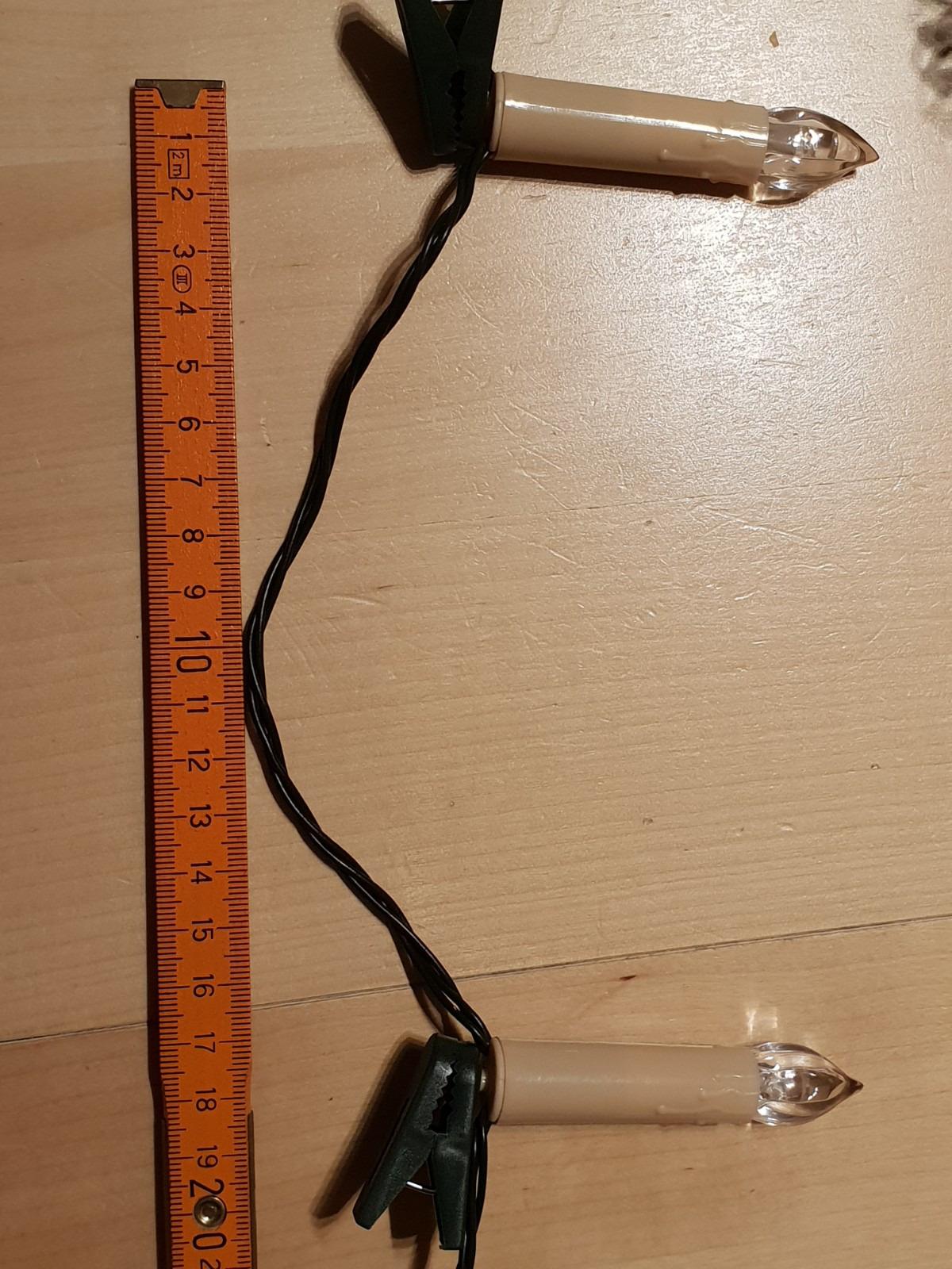 Lunartec Licht-Dekoration LED-Lichterkette 20 Kerzen warmweiß IP44