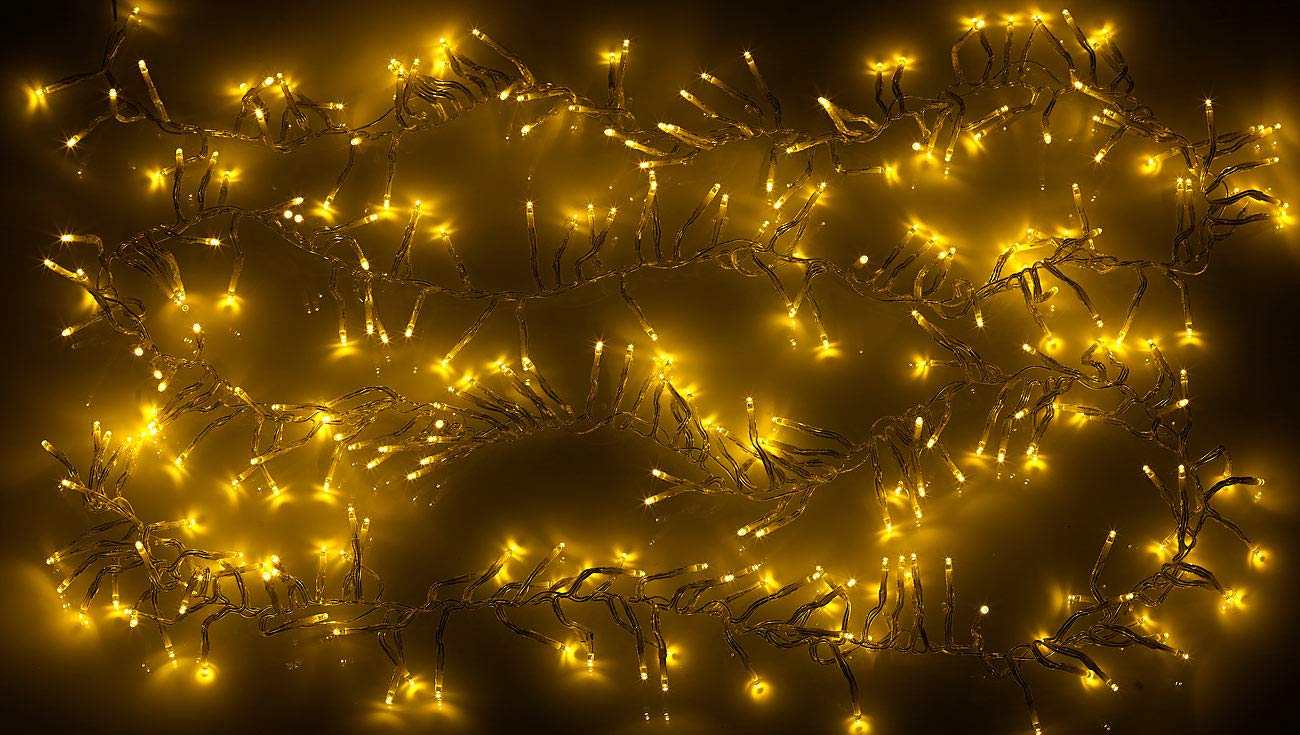 Lunartec Licht-Dekoration Büschel-Lichterkette 2er-Set 300 LEDs Timer