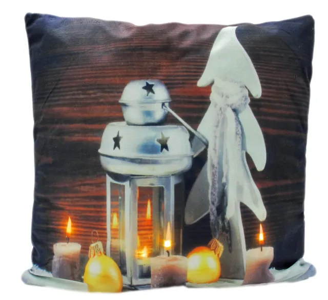 Bonetti Glowing stars Deko-Kissen weiße Laterne 40x40 mit LED