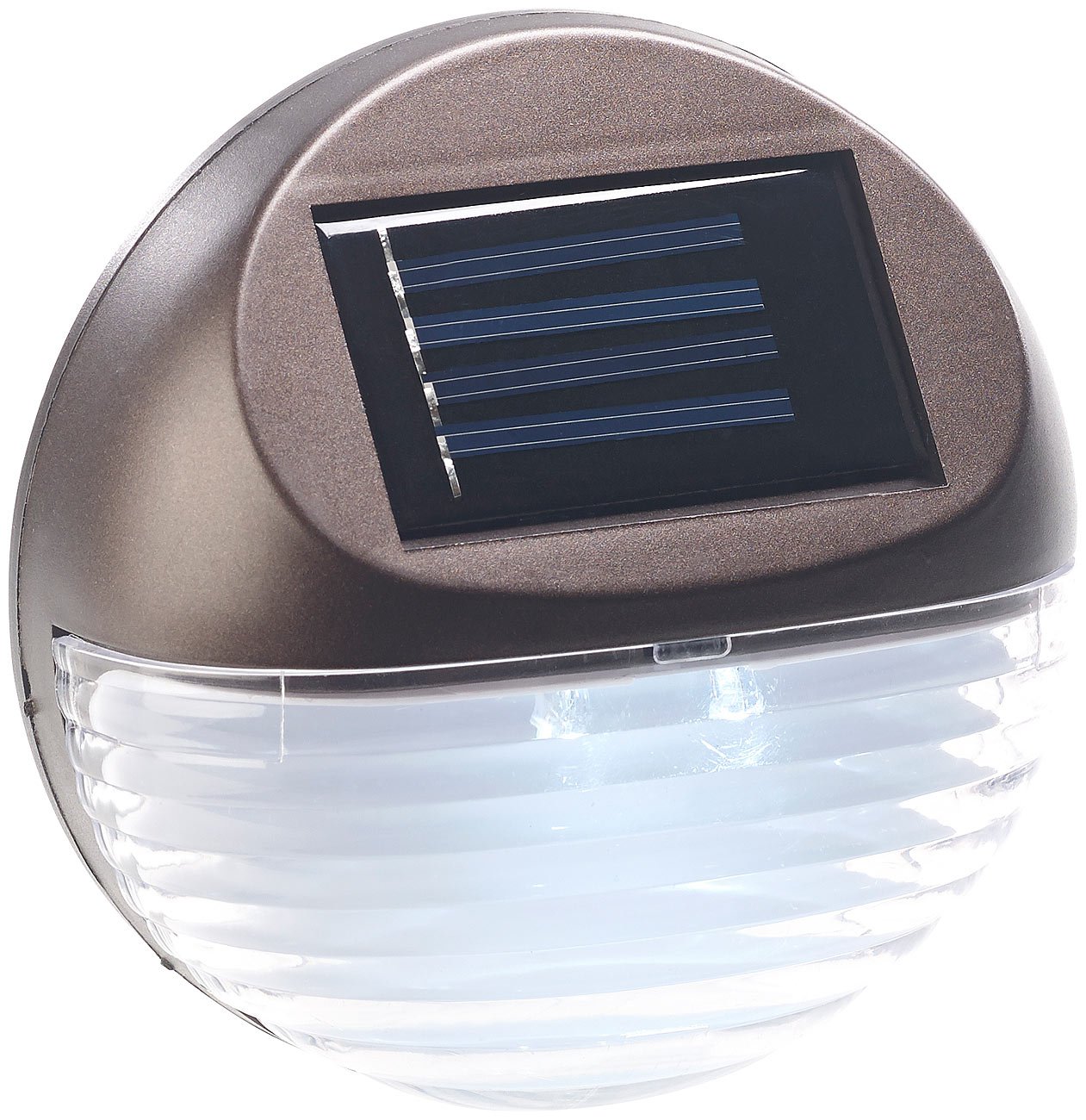 Lunartec Außenbeleuchtung Solar-Zaunleuchte 3er-Set tageslichtweiß IP44