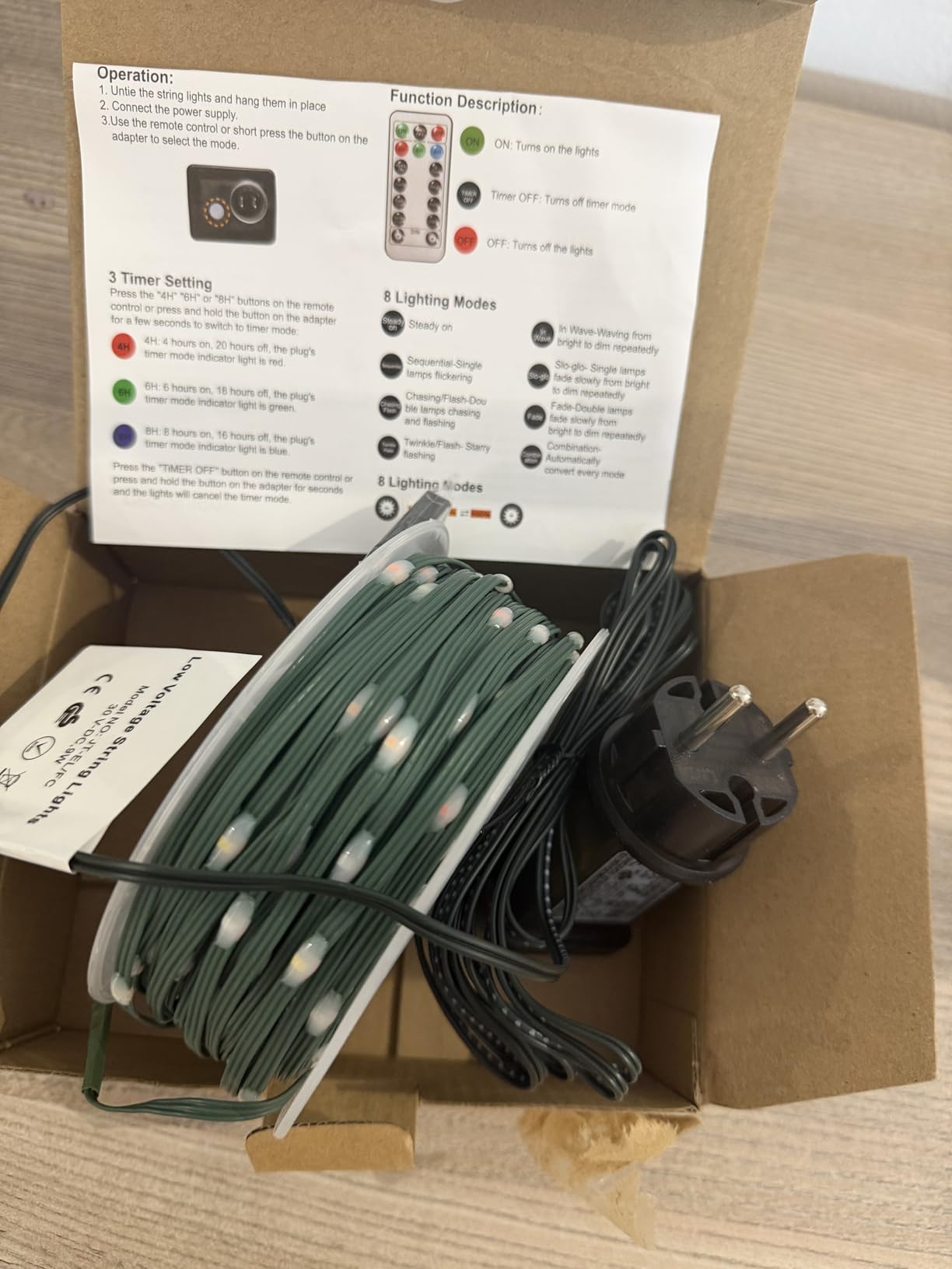 Bxroiu Lichterkette LED Mehrfarbig 60M 600 LEDs mit Timer