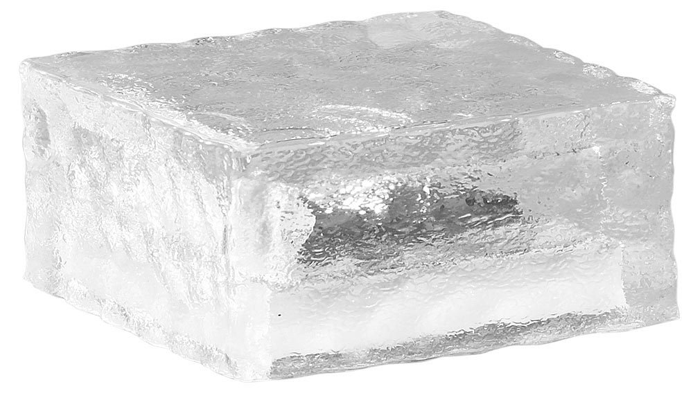 Lunartec Außenbeleuchtung Solar-Glasbaustein 10x10cm warmweiß