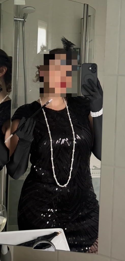WEARXI 20er Jahre Kostüm Damen Gatsby Kleid M Charleston
