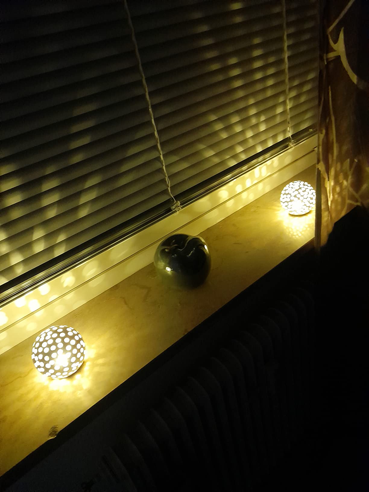 Lunartec LED-Kugellampen 2er-Set Keramik warmweiß batteriebetrieben
