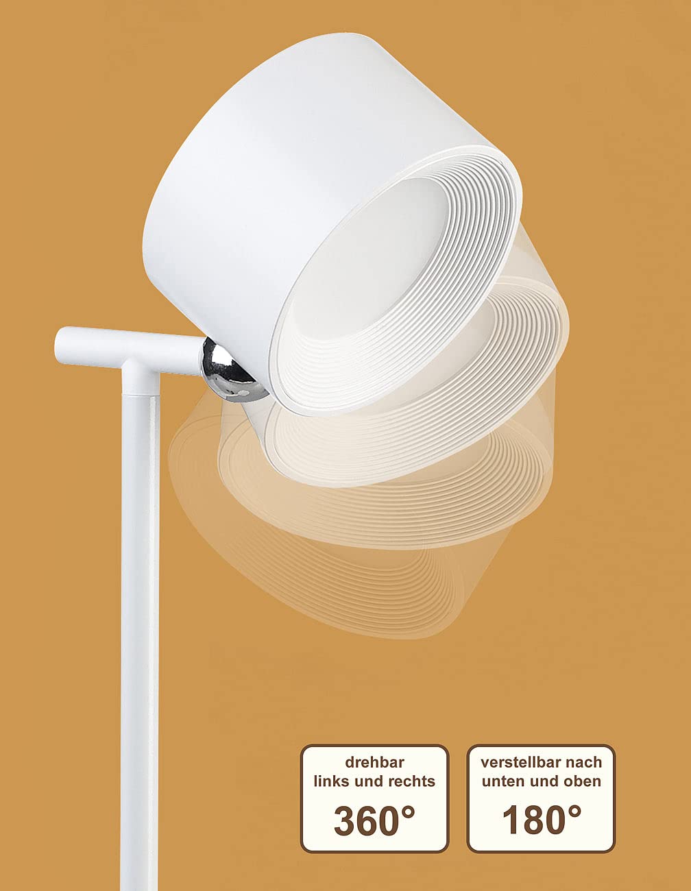 Lunartec Innenbeleuchtung Akku LED Leuchte weiß 243lm 3in1