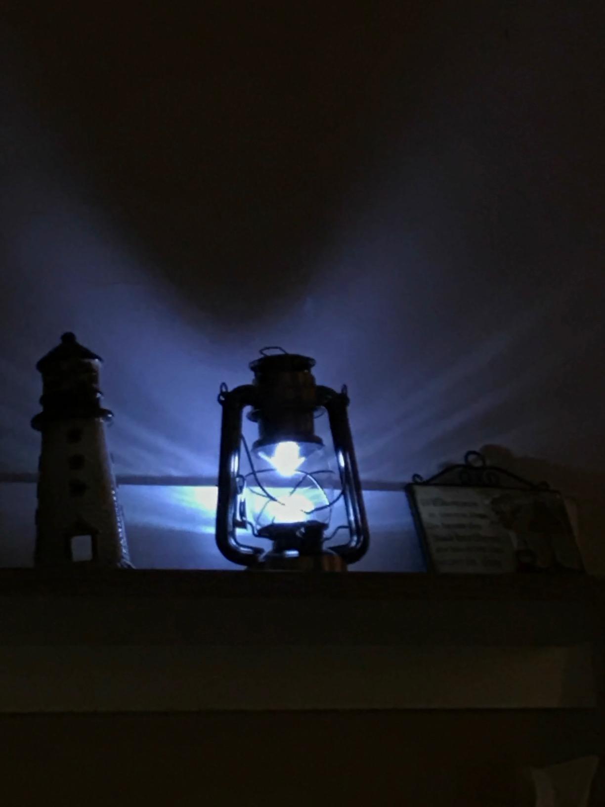Lunartec LED Sturmlampe Bronze dimmbar batteriebetrieben