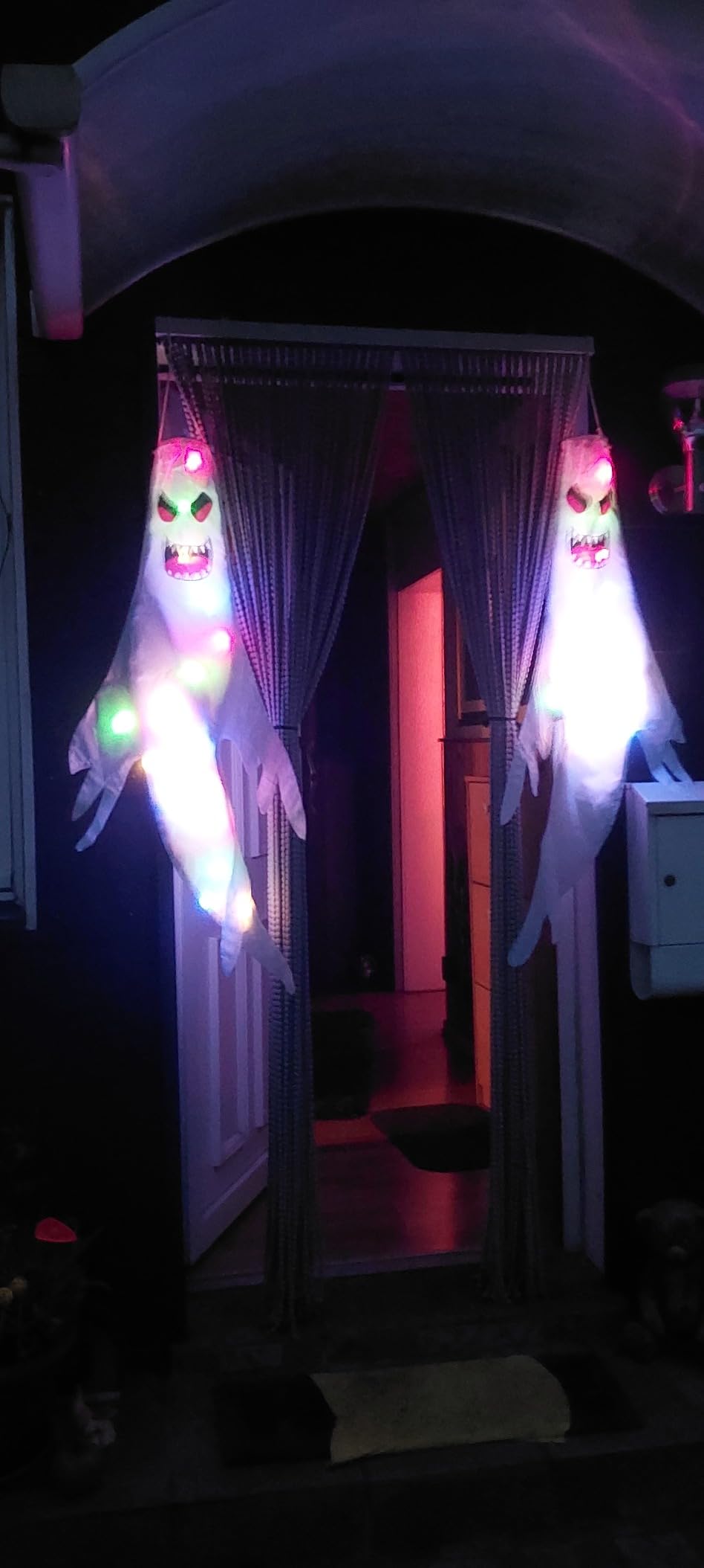 Qedertek Lighting Halloween-Geister Windsack 120cm 2er-Set LED