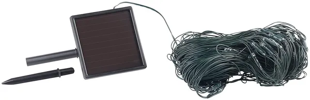 Lunartec Licht-Dekoration Solar-Lichternetz 198 LEDs 3x3 m kaltweiß