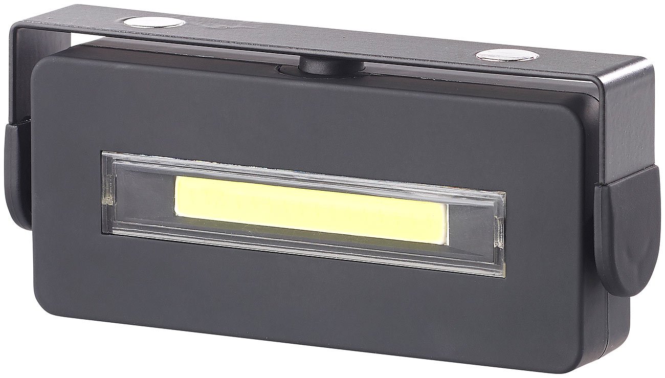 Lunartec Taschenlampen Magnet-Arbeitsleuchte COB 100 lm