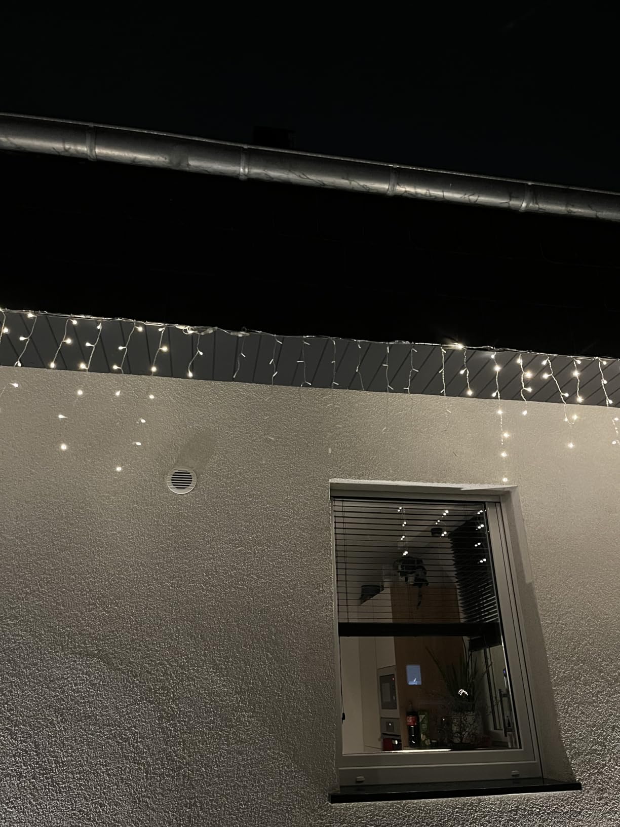 elktry Eisregen Lichterkette 20m 800 LED warmweiß mit Timer