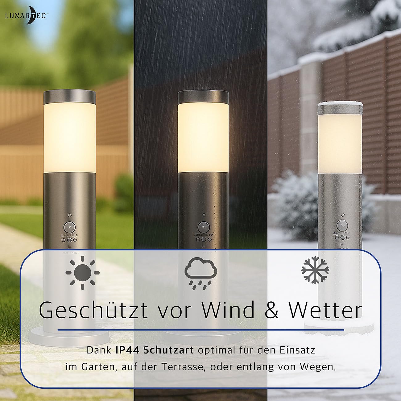 Lunartec Innenbeleuchtung 2er-Set Standleuchte WLAN Bewegungsmelder
