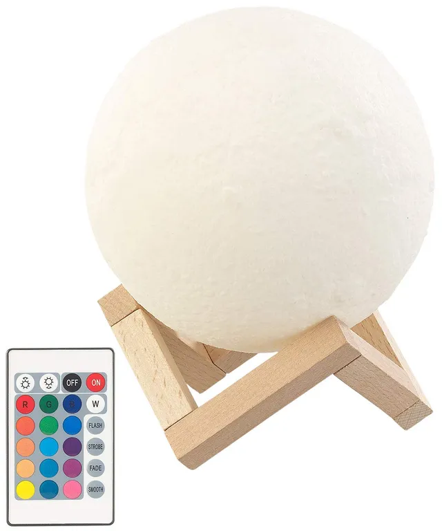 Lunartec Licht-Dekoration Mondleuchte LED 15cm Akku 16 Farben