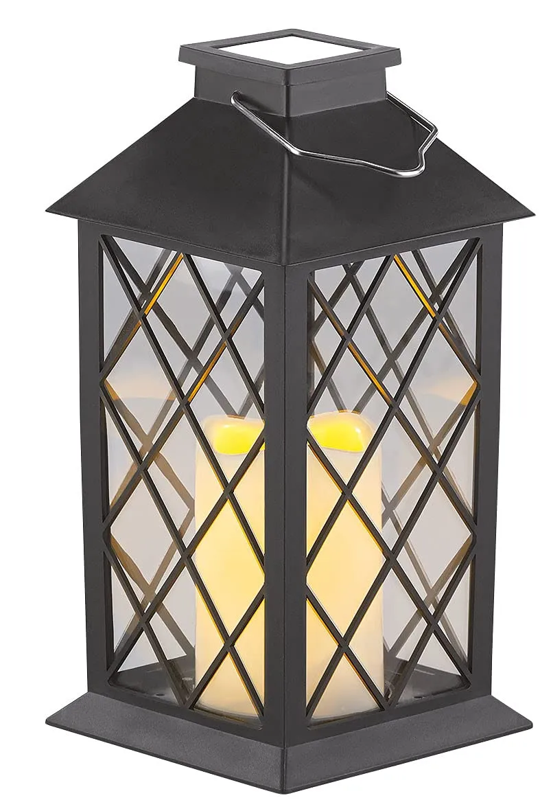 Lunartec Licht-Dekoration Solar-Laterne 2er-Set schwarz