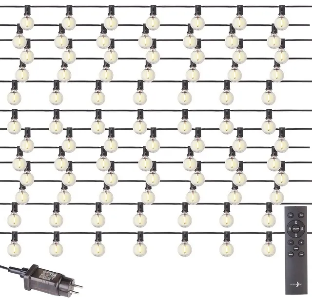 Lunartec Licht-Dekoration G40 Lichterkette 30m warmweiß 2er-Set