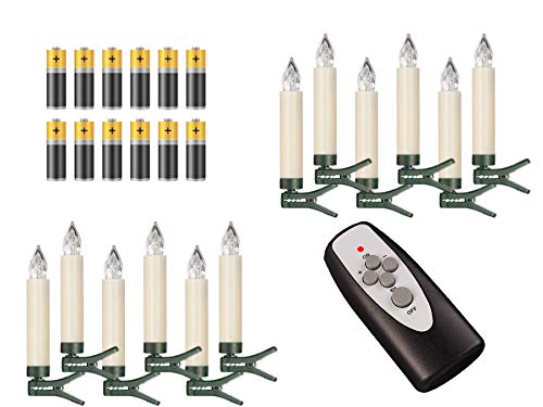 Bonetti Wireless Christmas Candles 12er-Set elfenbein