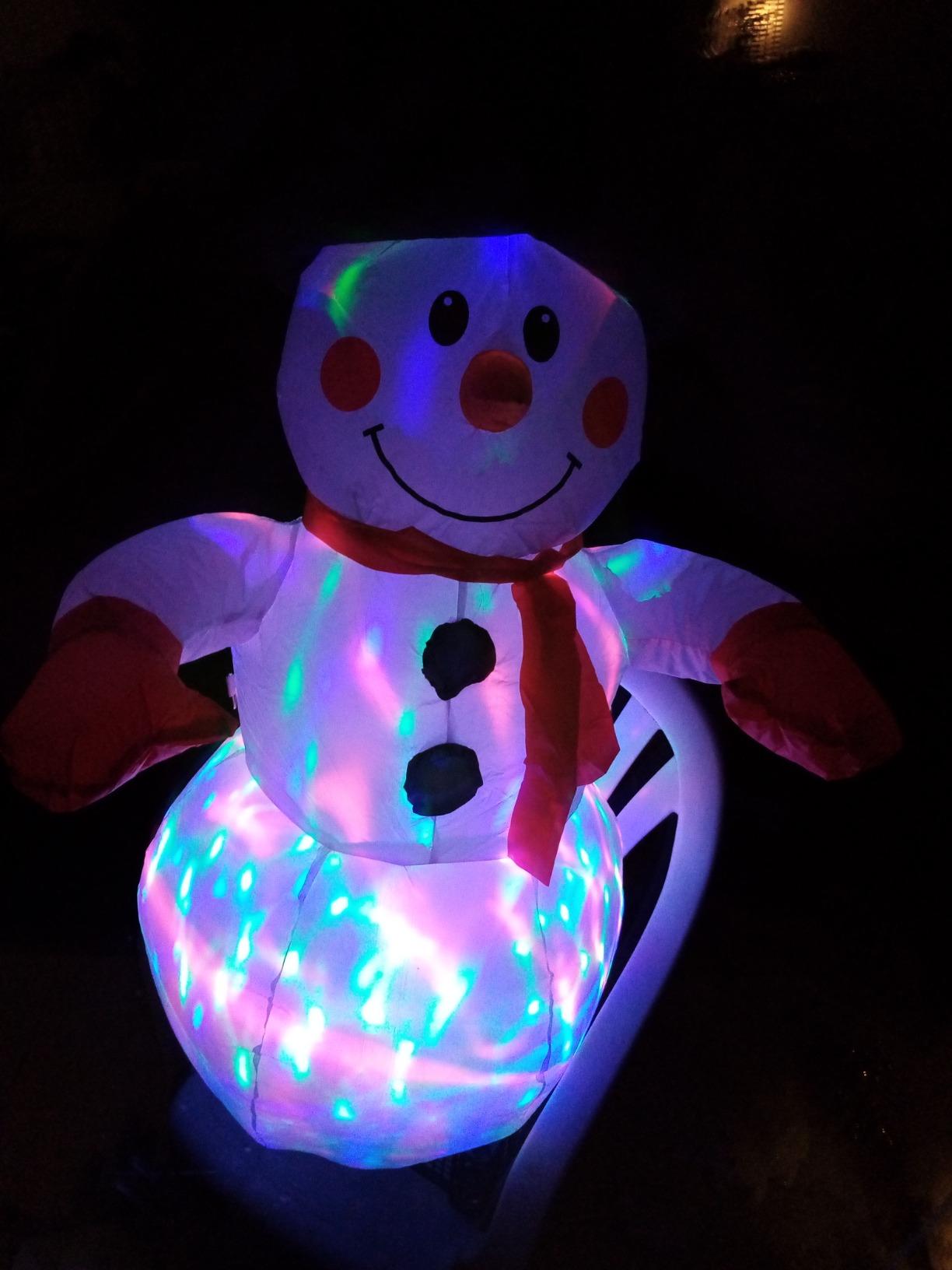 Bonetti LED Lichterketten Schneemann aufblasbar 120 cm bunt