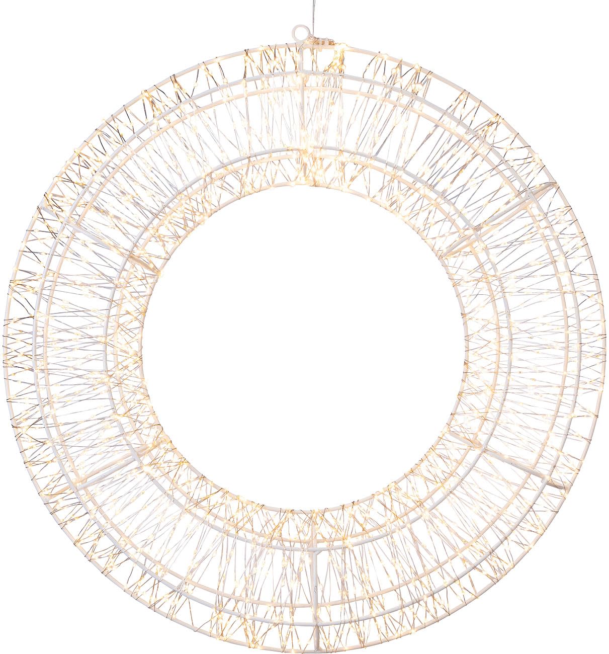 Lunartec Licht-Dekoration 3D LED-Lichterkranz 58cm warmweiß