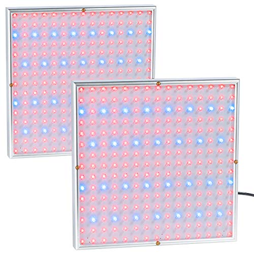 Lunartec Leuchtmittel LED-Pflanzenpanel 225 LEDs 2er Set