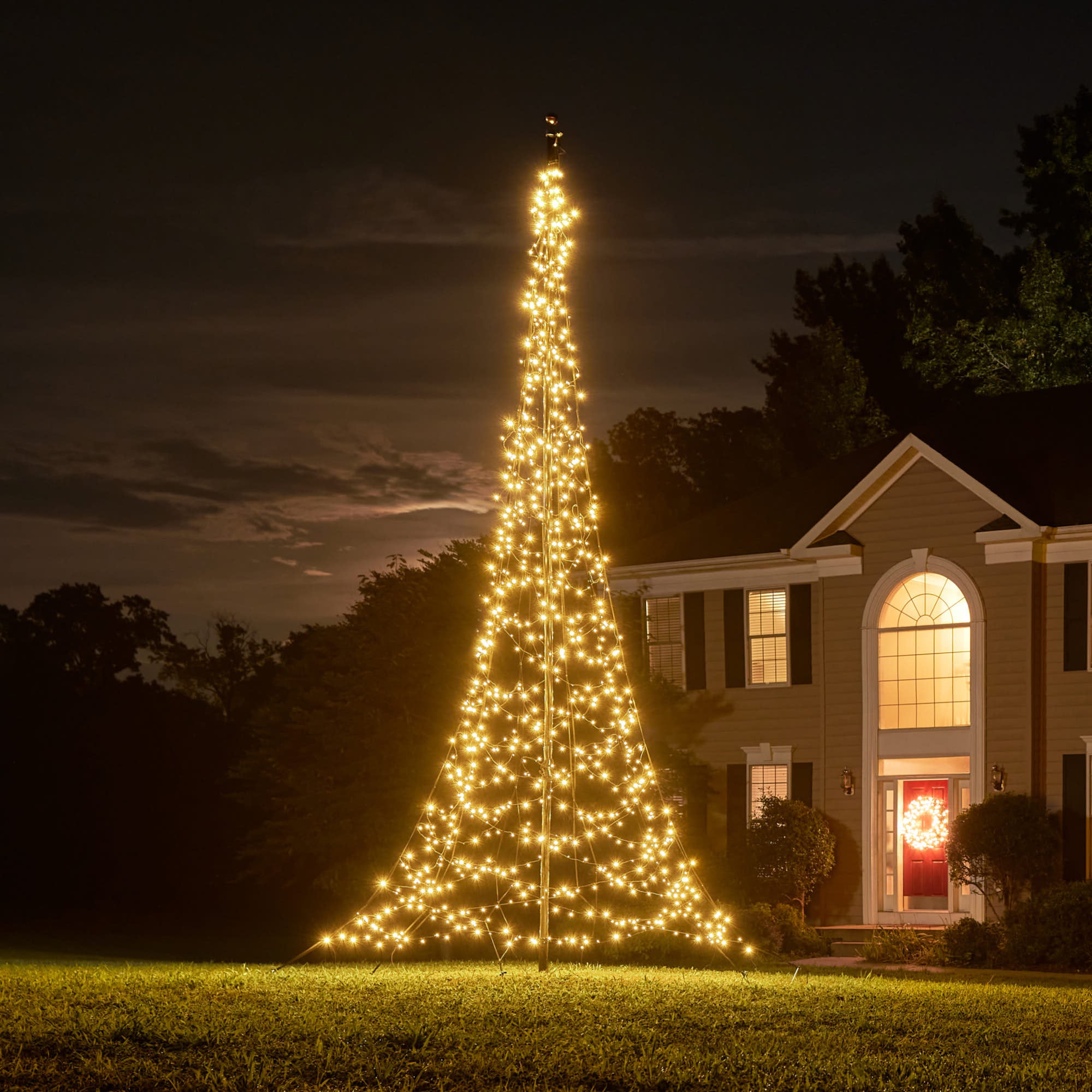 Fairybell Standard 6 Meter 900 LED Weihnachtsbaum Warmweiß mit Mast